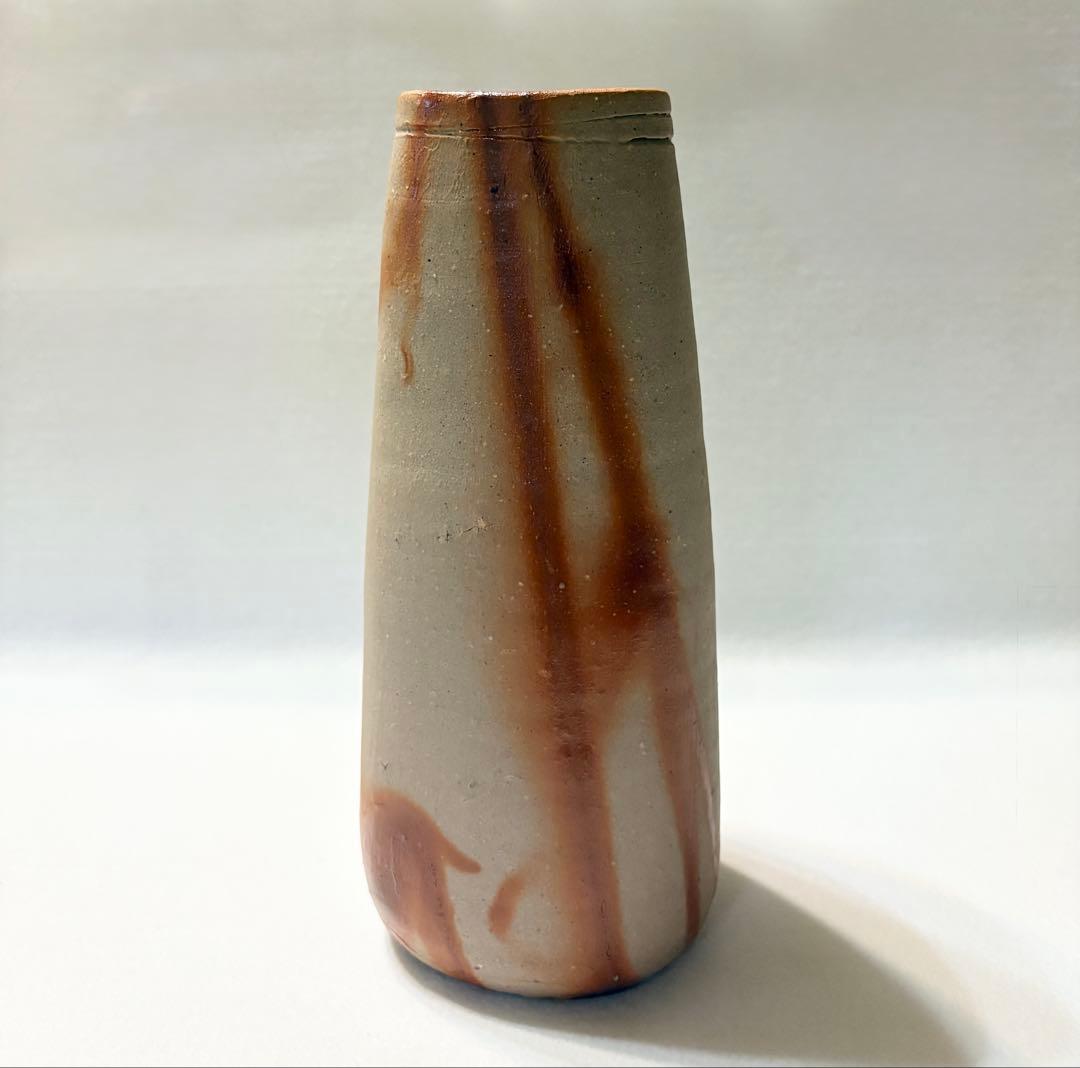 備前焼 山本雄一 緋襷 花瓶 花入 陶芸 父:人間国宝 山本陶秀 - メルカリ