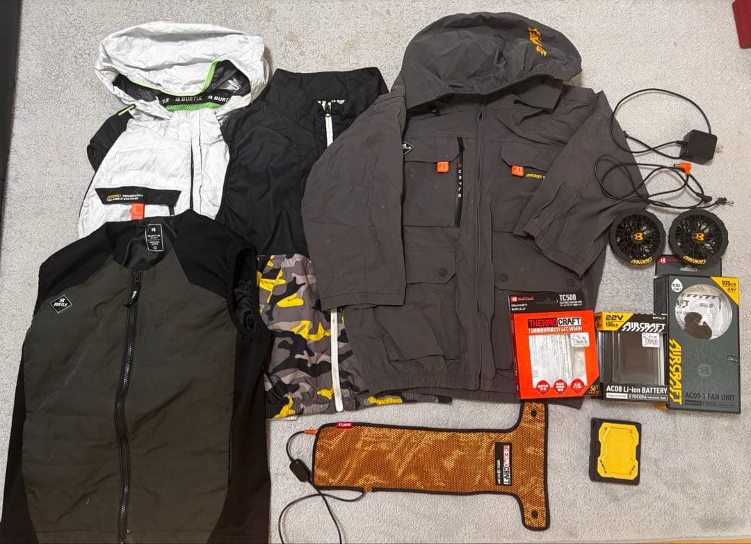 バートル　空調服　ヒートベスト　セット品 楽天市場】バートル 防寒着 ベスト ヒートベスト セット 3214 & 電熱