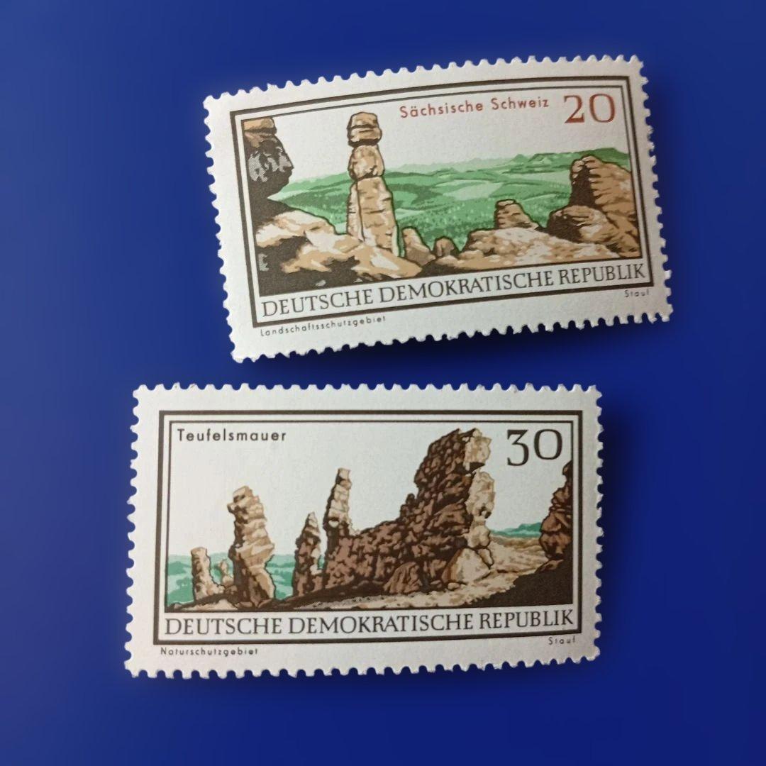 9615 外国切手 東ドイツ 1966年 自然保護区や国立公園の美しい風景 6V