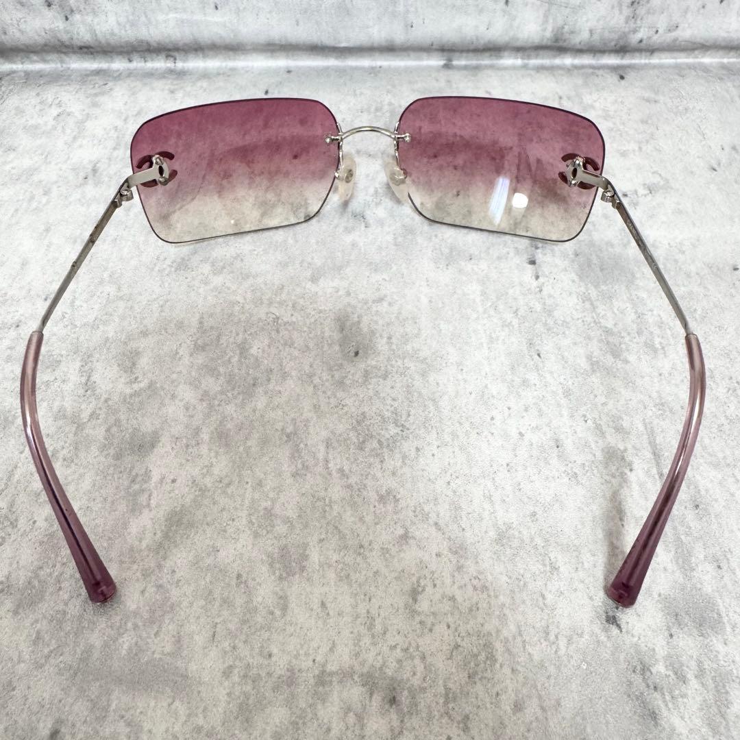 CHANEL シャネル サングラス リムレス ココマーク ラインストーン