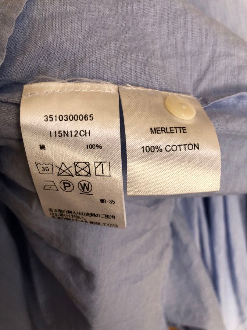 美品【Merlette】 シャンブレーシャツワンピース XSサイズ - メルカリ