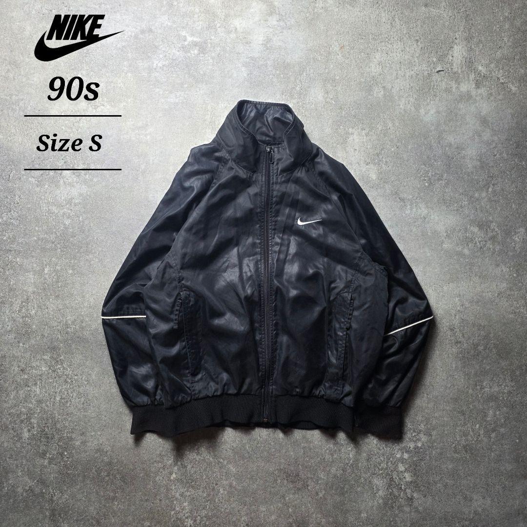 90sNIKEナイキナイロンジャケットユニセックス短丈刺繍ロゴスウッシュ