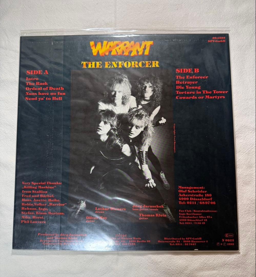 WARRANT The Enforcer 西ドイツ盤 LP - メルカリ