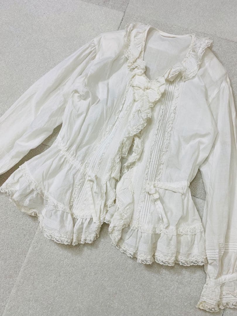 B-1. PINK HOUSE ブラウスカーディガン フリル - メルカリ