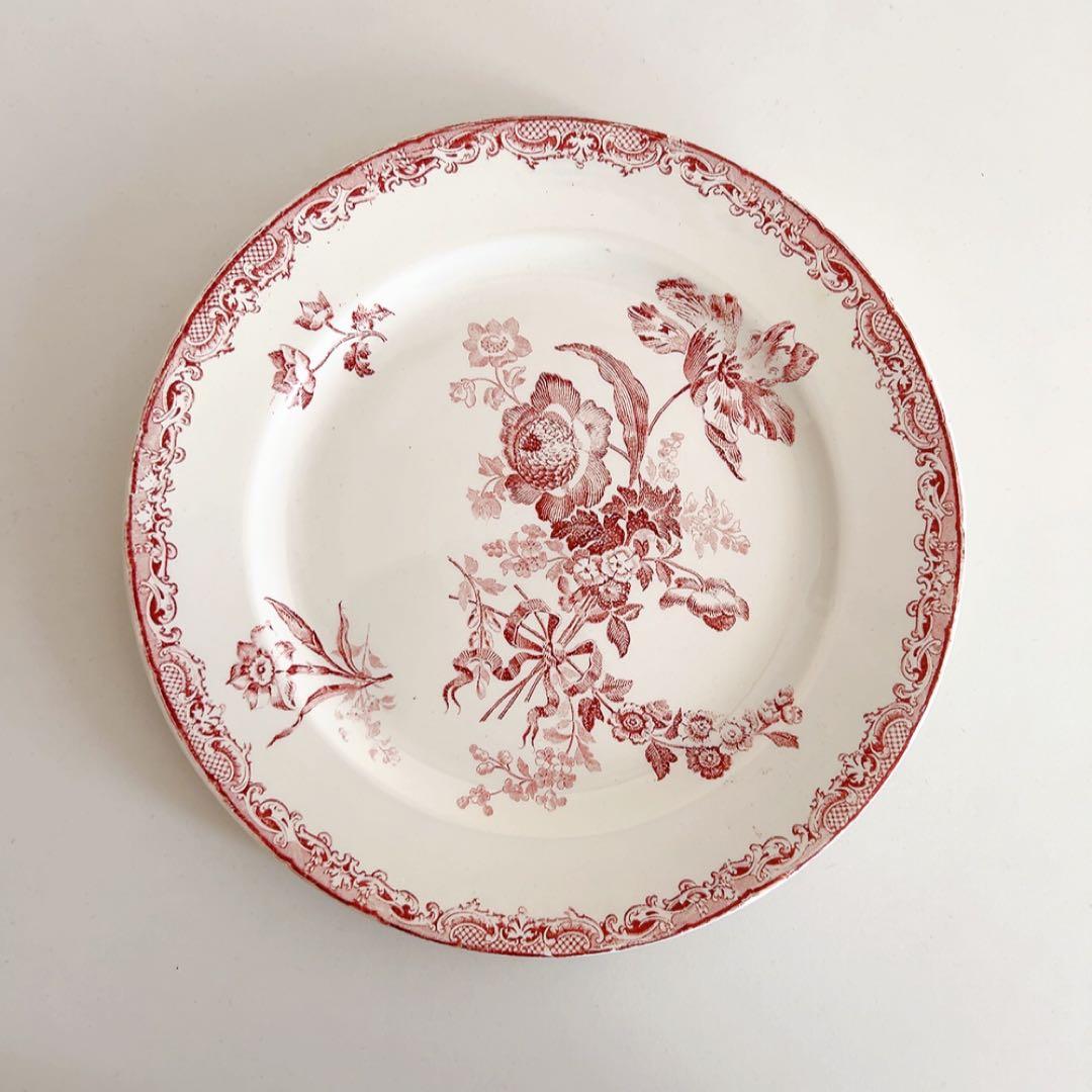 フランス アンティーク サルグミンヌ Fontanges プレート - メルカリ