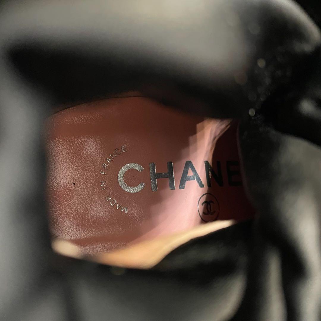 《超美品》シャネル ストレッチ ココマーク ロングブーツ ブラック 黒系 36