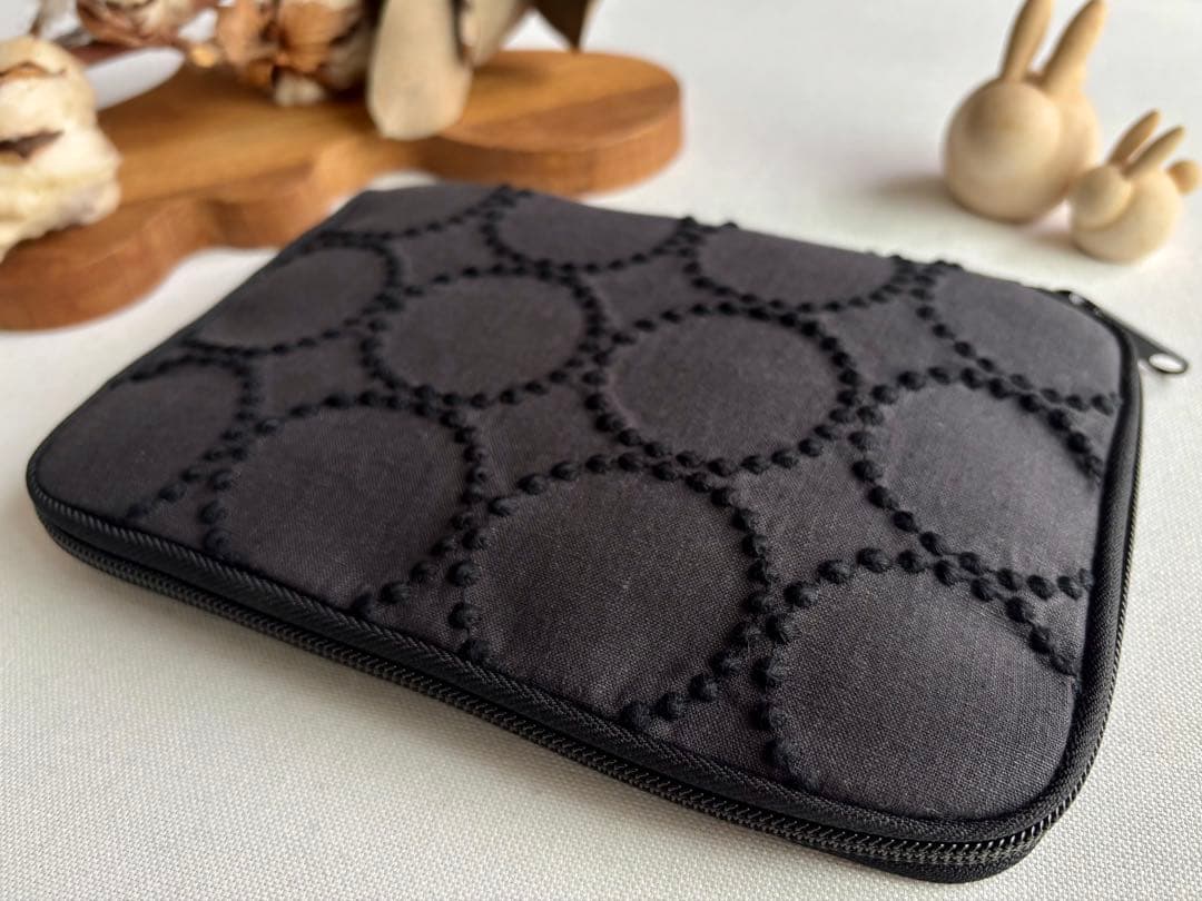 ☆だみ様専用【スマホショルダー／マルチケース】タンバリンチャコール