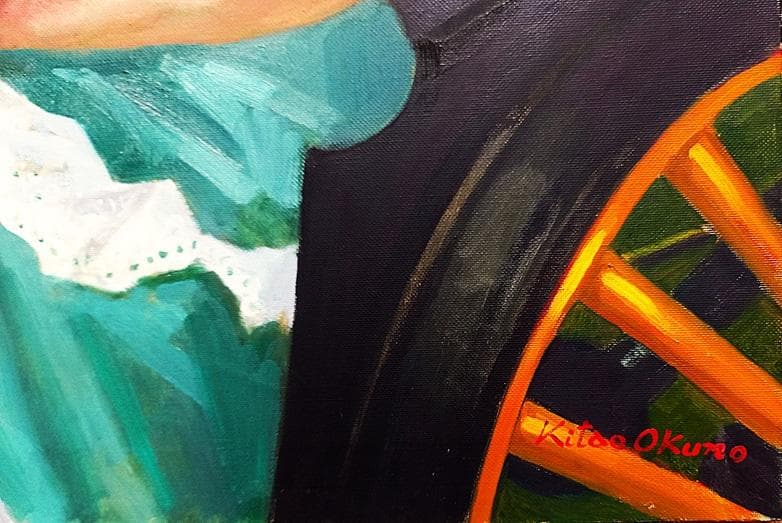 二元会常任委員審 奥野北雄 二元会総理大臣賞 油彩画直筆 S20号 額なし