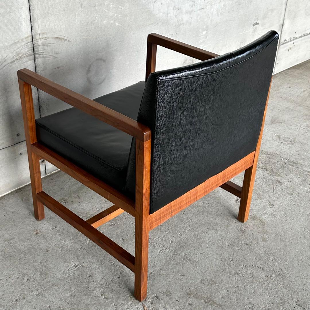 SHIGIYAMA ウォールナット ミッドセンチュリー アームチェア 天然皮革