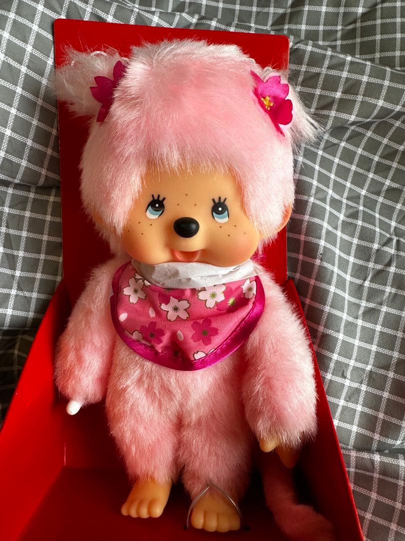 海外限定モンチッチ スノー白色 Sサイズ サクラピンク色S サイズ 2体