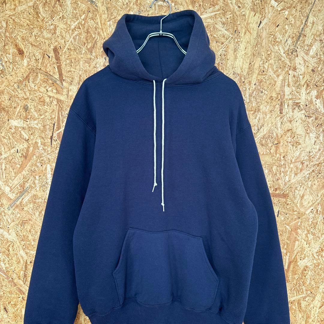 80s RUSSELL ヴィンテージ ダブルフェイス スウェットパーカー ナス紺