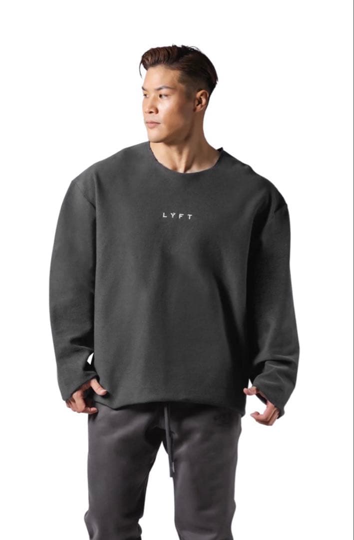 LYFT KNIT LIKE LOOSE SWEAT SHIRT - グレー Knit Like Loose Sweat Shirt - D.Grey – LÝFT