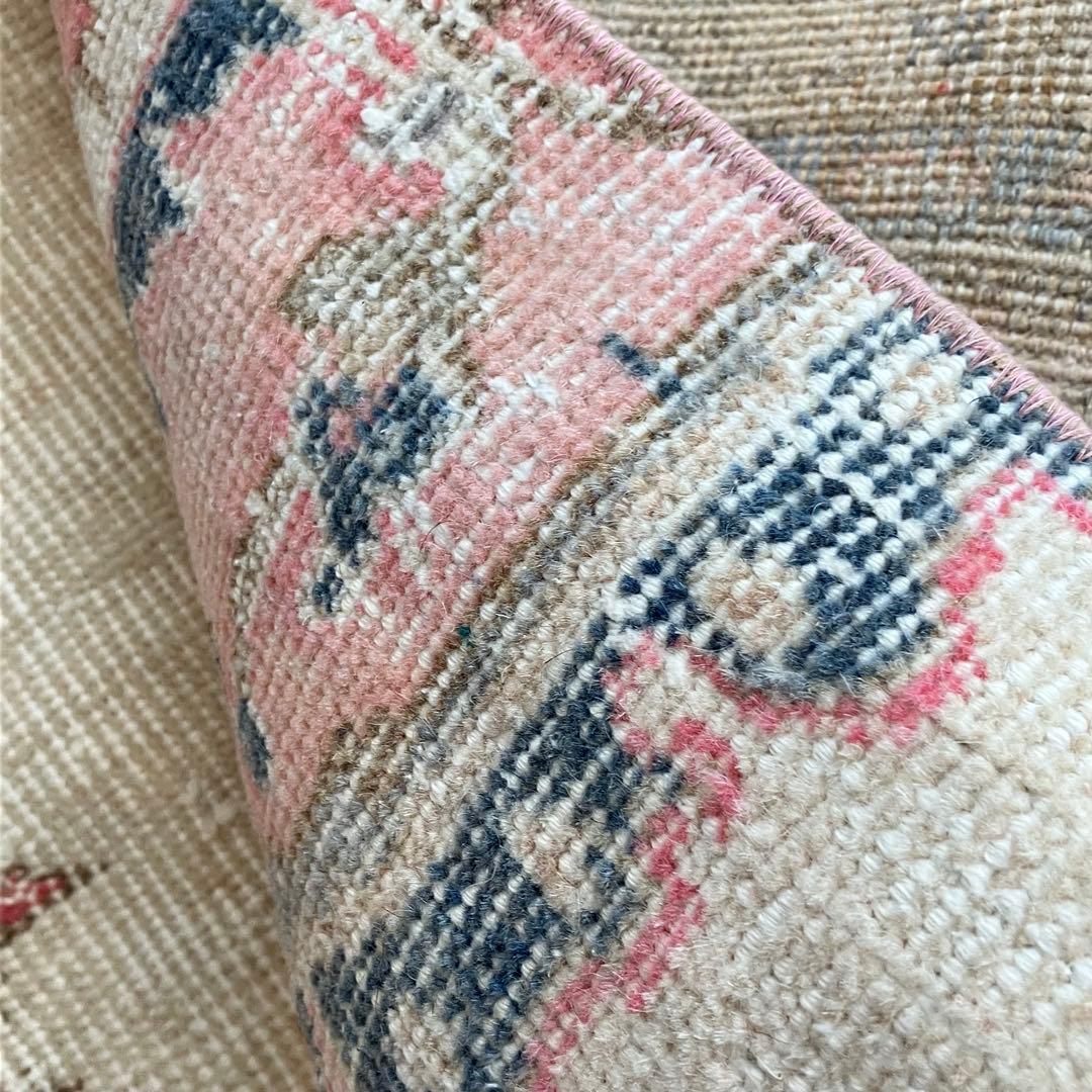 ペールミルキー✳︎62×147✳︎ピンク ライン深ブルー トルコ