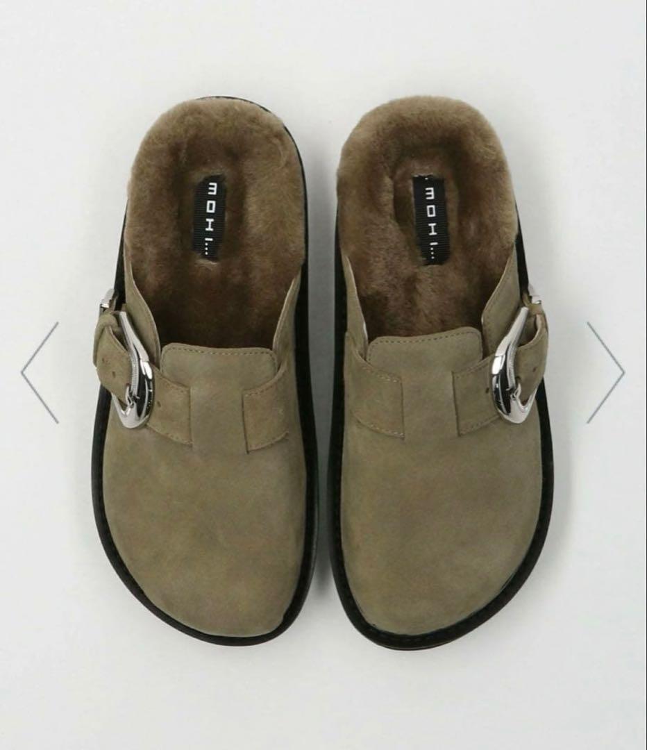 本日限定価格 未使用に近い MOHI スエードビックベルト ボストンサンダル38