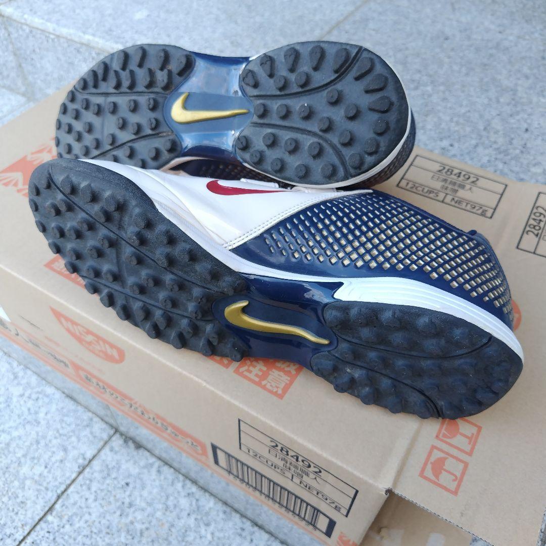 極美品‼️Nike 野球用トレシュー　28.0cm ホワイト/バーガンディ