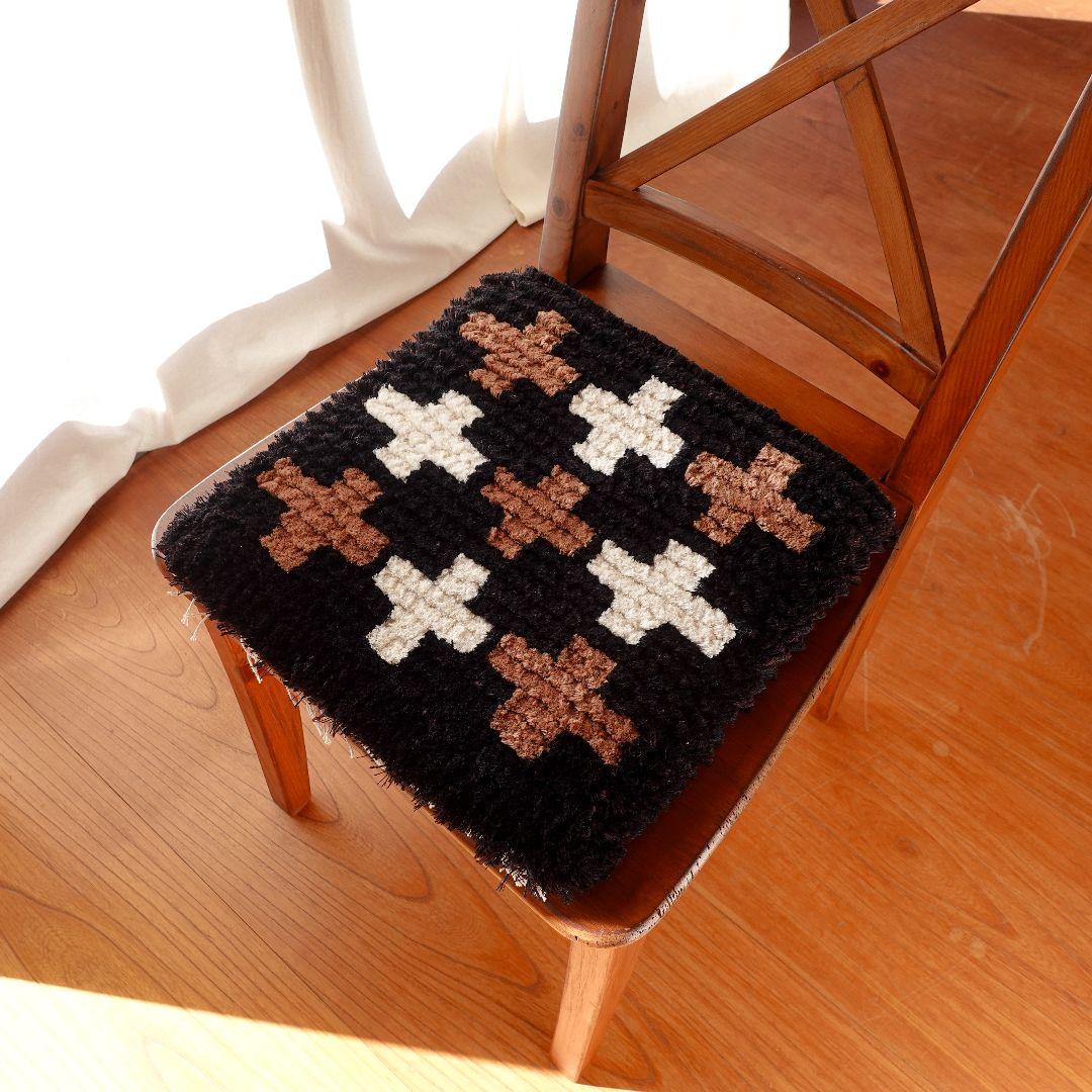 一点物】【手染め糸】ノッティング織 椅子敷き 006 | 激安通販のイー