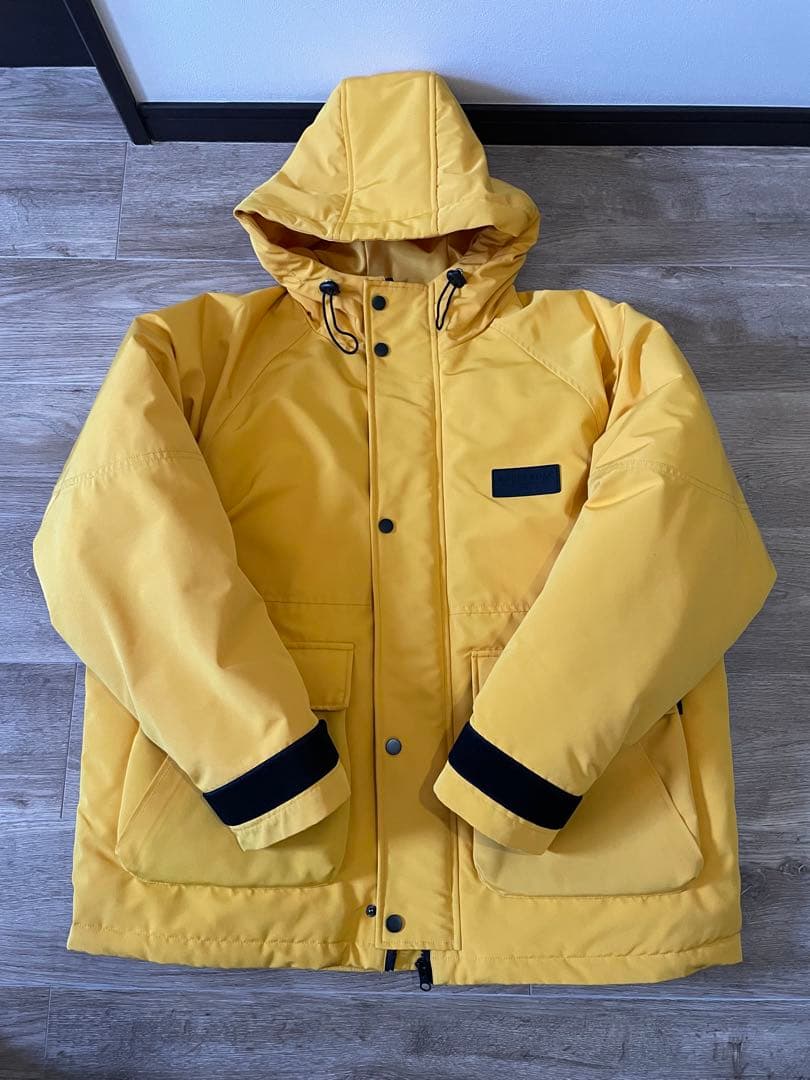 APPLEBUM フードダウンジャケット イエロー M - メルカリ