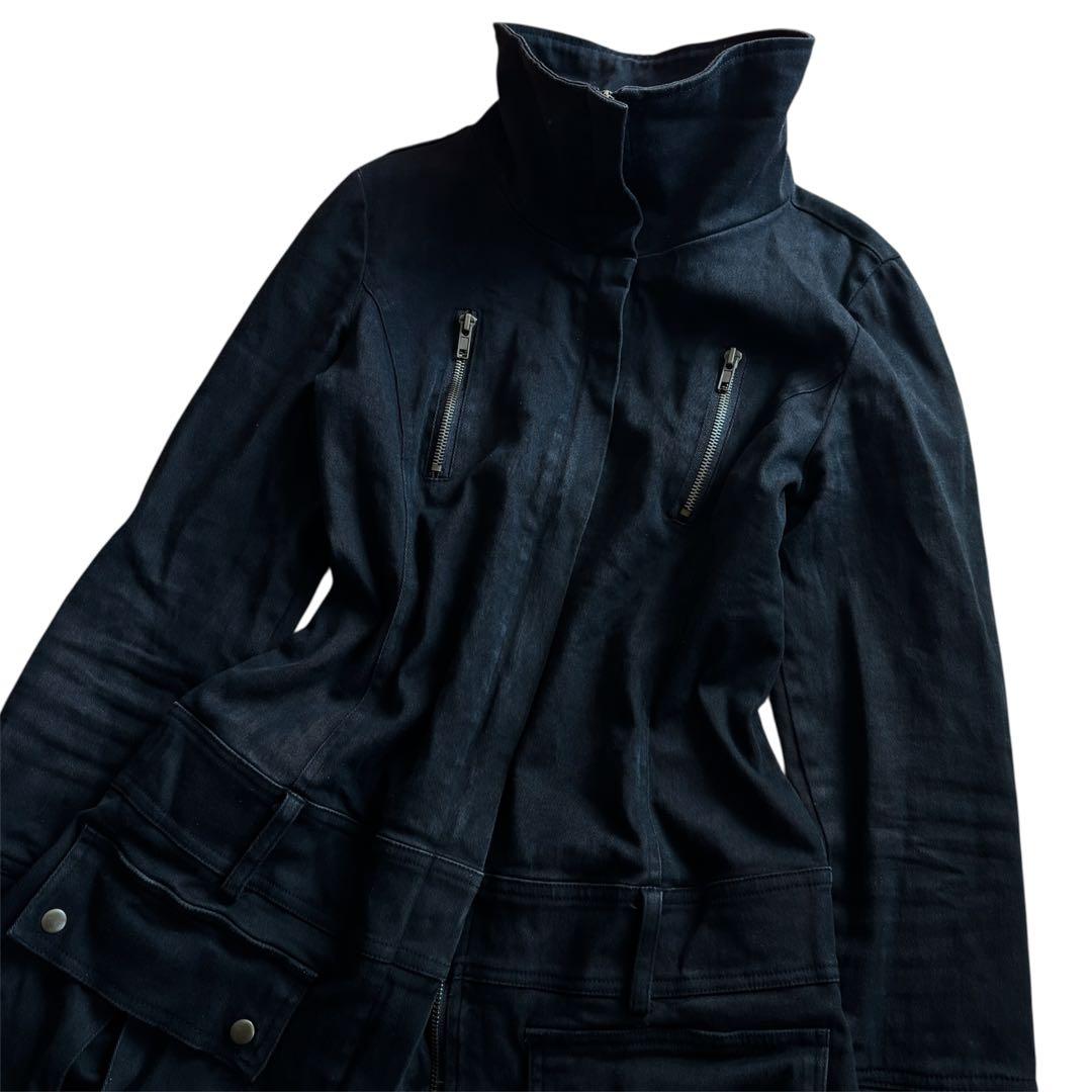 y2k ギミックコート 平成ギャル ダークコア d.i.a系 お姉系 ギャザー