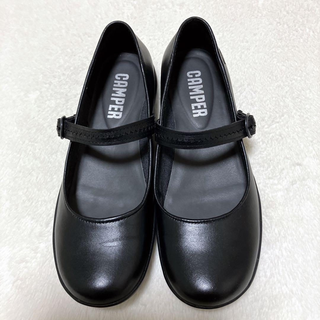 美品 現行品 カンペール スパイラルコメット メリージェーン 本革 37