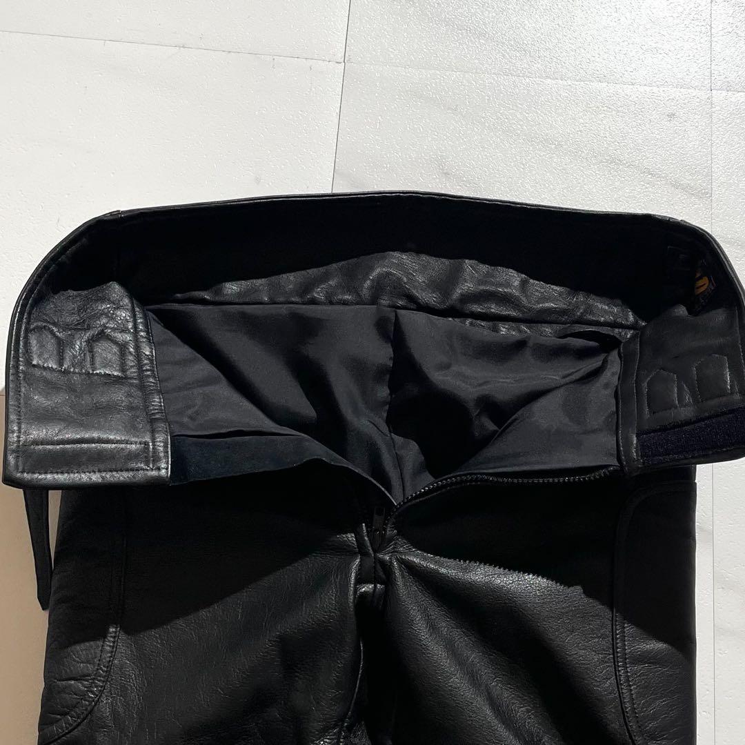 美品◦XL✨】LEAD レザーパンツ ベルト バイクパンツ 黒 LL - メルカリ