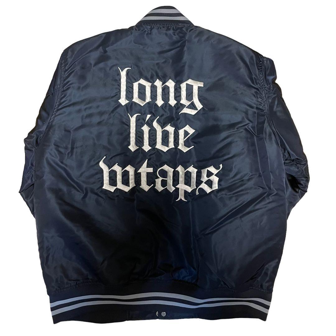 L WTAPS BENCH JACKET NYLON SATIN NAVY - メルカリ