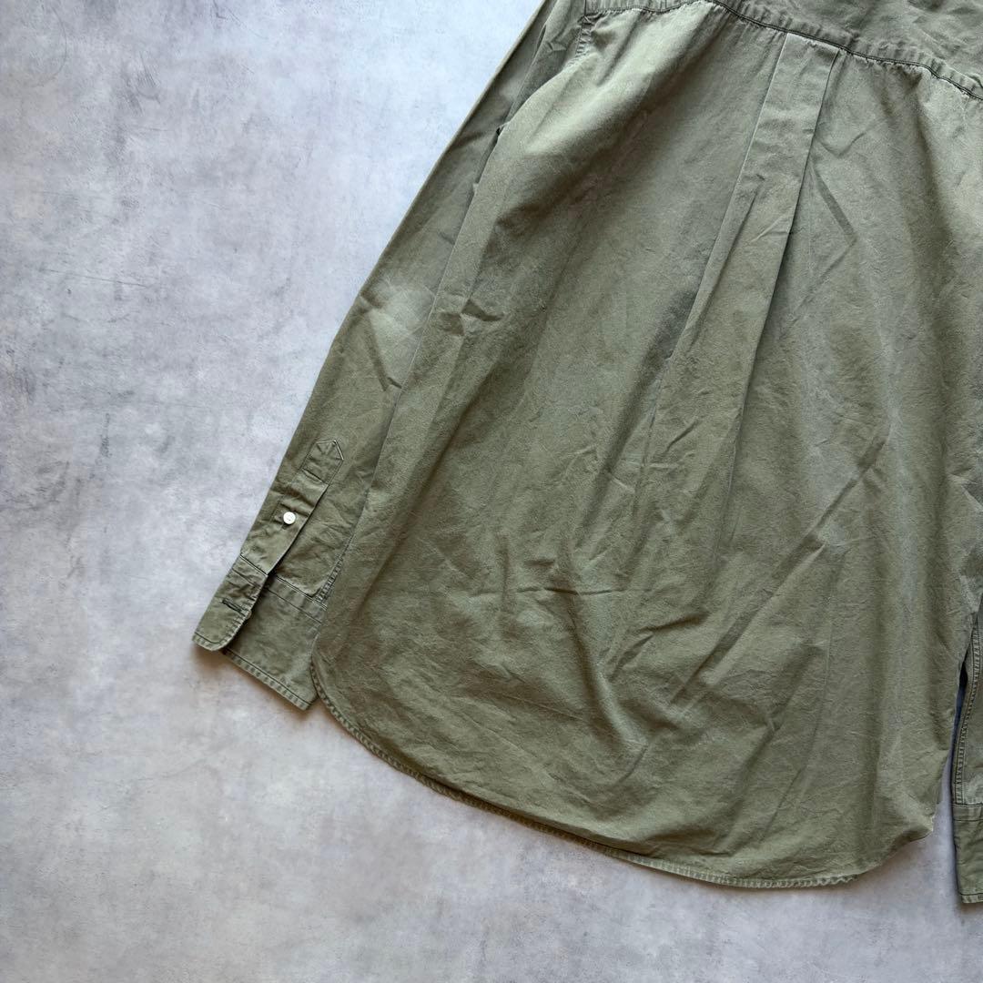 MADISONBLUE】マダムシャツ ウォッシュドアウト カーキ コットン02