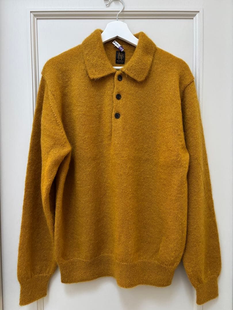 Men PURE MOHAIR POLO - BATONER｜ONLINE STORE BATONER モヘヤ