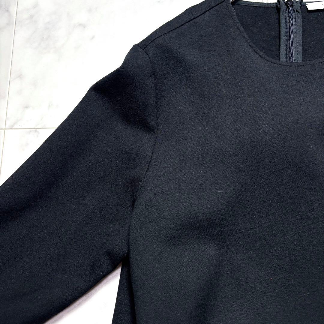 美品✨ yori ヨリ ぬくぬくヘムダブルフレアブラウス ブラック 38