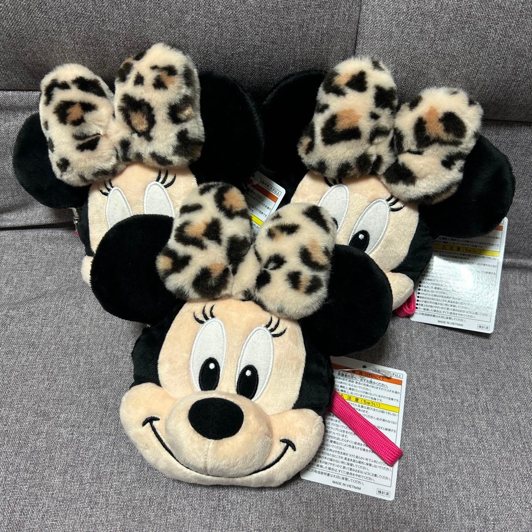 ヒョウ柄 ファンキャップ(ピンク、茶色、白)ショルダーバック