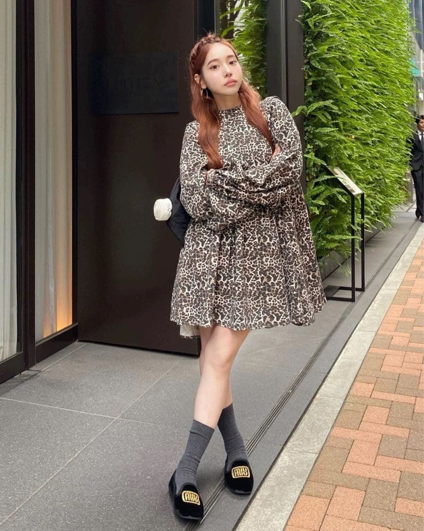 Bibiy CAITLYN MINI DRESS レオパード Bibiy CAITLYN MINI DRESS レオパード