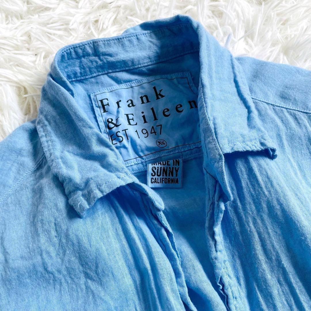 フランクアンドアイリーン スキッパーシャツ ブルー XS - メルカリ