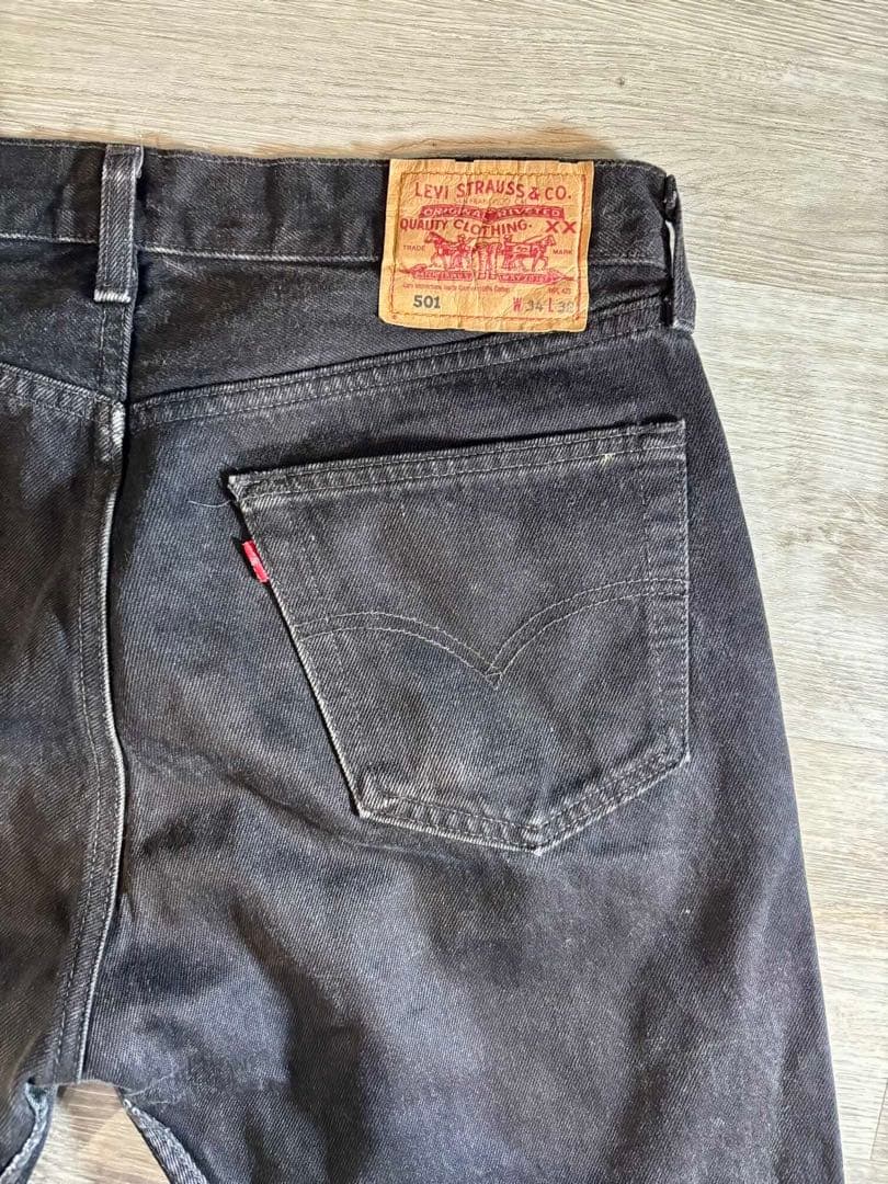 希少】イギリス製 ユーロリーバイス 501ブラック 刻印311 W34 #19