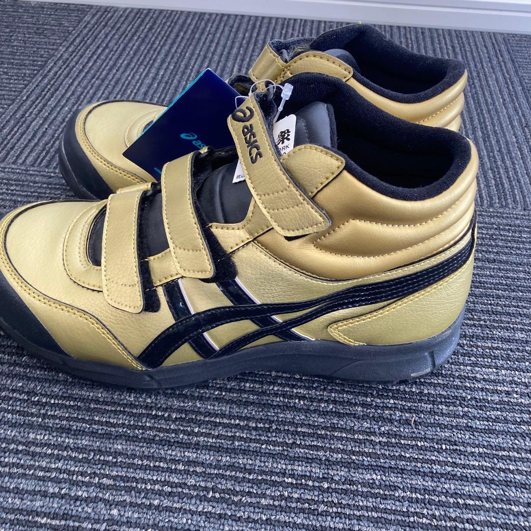 アシックス asics 安全靴 cp302 ゴールド - メルカリ