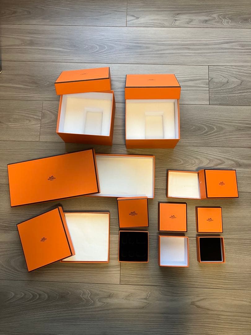 17個セット】Hermes エルメス オレンジボックス 空箱 一部傷汚れあり