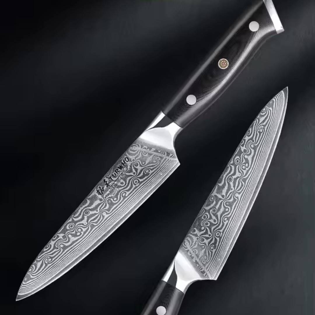 V金10号 67層ダマスカス ペティ ナイフ 13cm 包丁 G10樹脂柄 - メルカリ