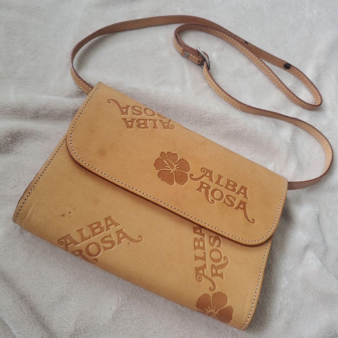 レア・美品】アルバローザ ショルダーバック 型押し 2way 革 平成