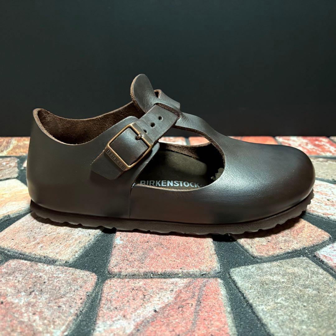 極美品　ビルケンシュトック　サンダル　22.5cm サボ　Tストラップ　ブラウン