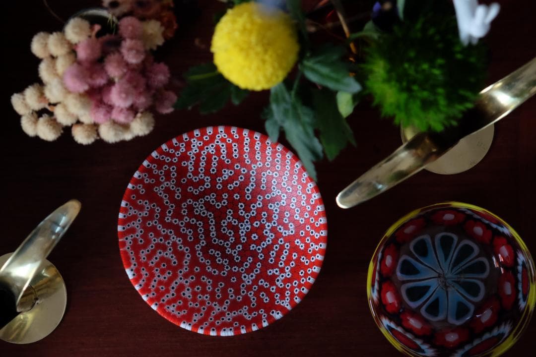 ベネチアンガラス ミルフィオリ プレート ムリーニ 江波冨士子/舩木倭