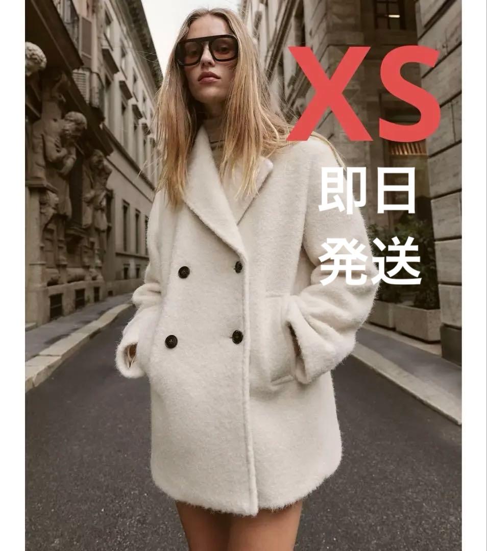 ブークレダブルブレストミディ丈コート ZARA コート XS - メルカリ