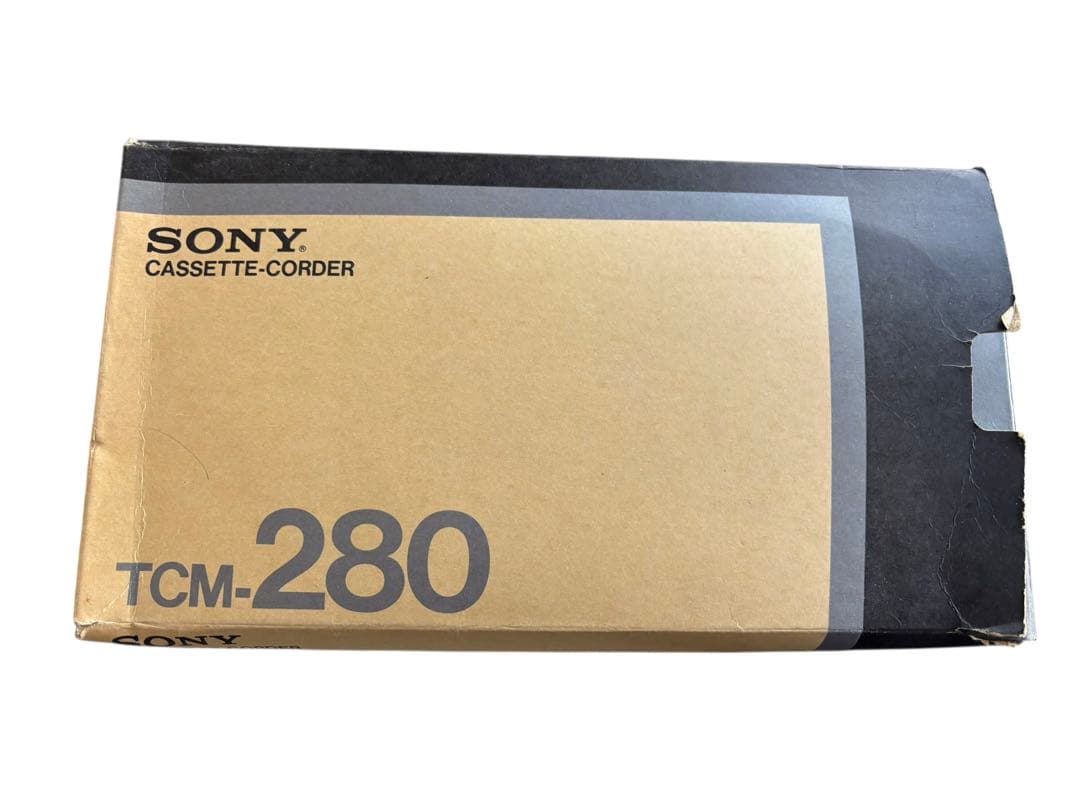 SONY カセットコーダー TCM-280 レザーケース 昭和レトロ 動作未確認