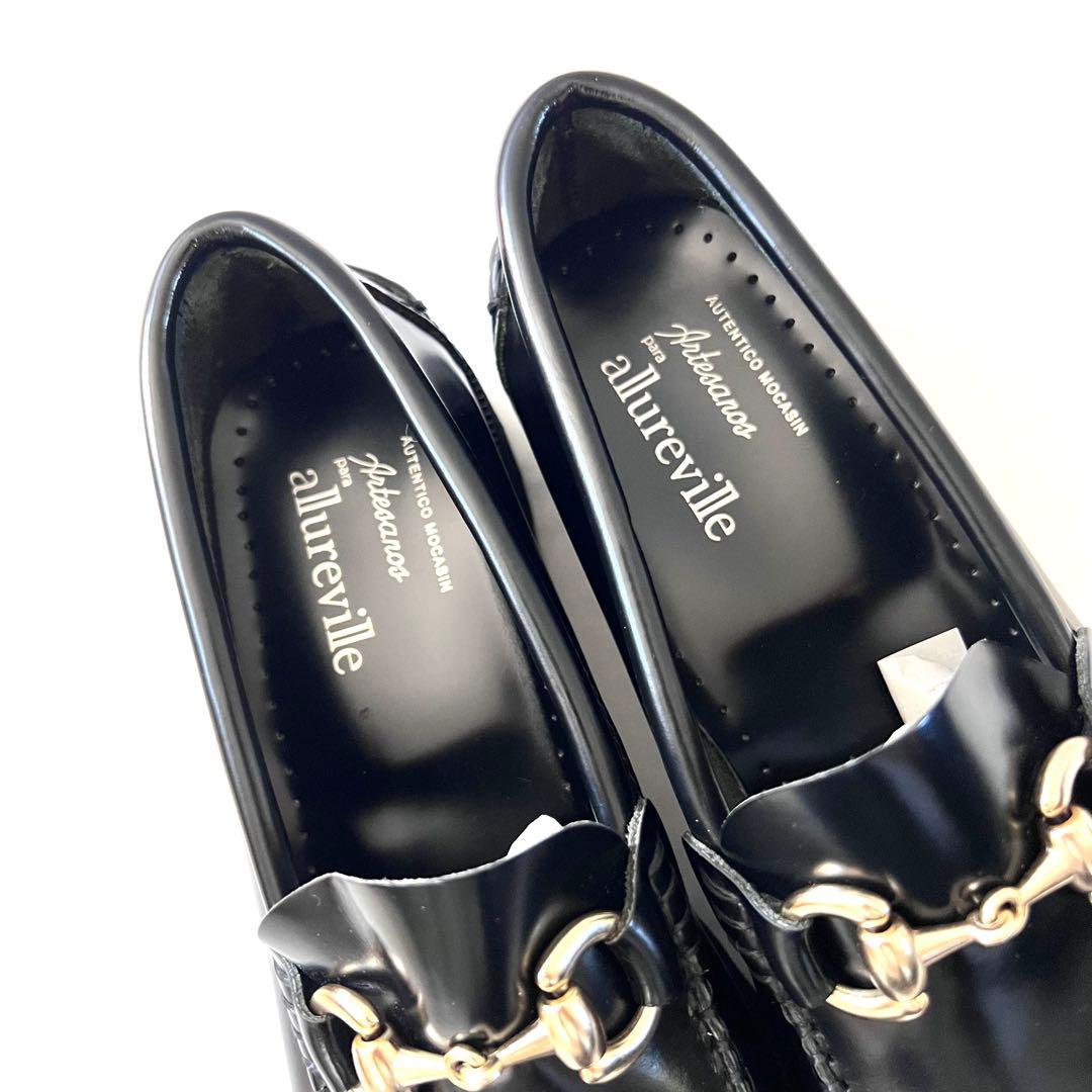 良品】allureville×ARTESANOS ビットローファー 黒 24
