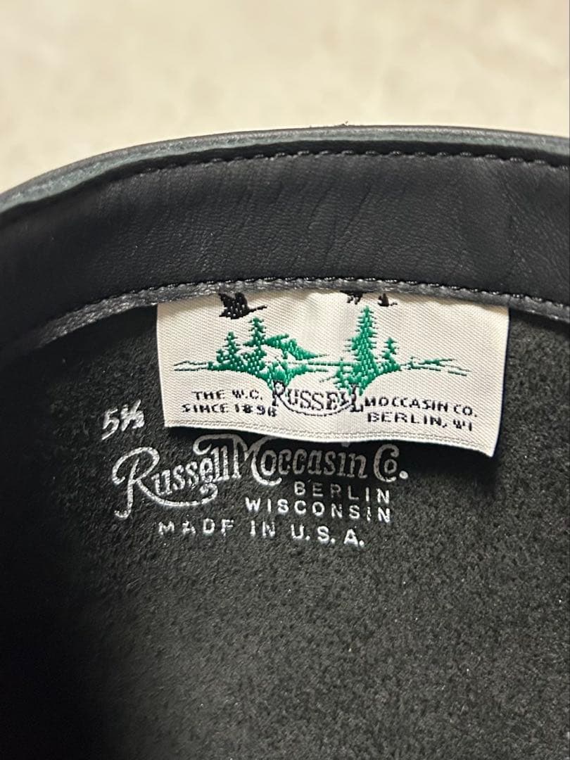 RUSSELL MOCCASIN/ロングブーツ/ZEPHYR/size5.5/黒 - メルカリ