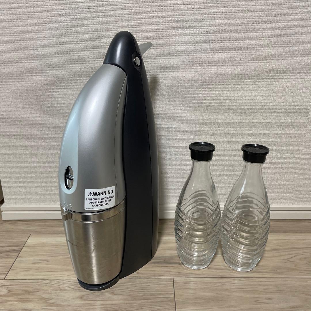 ソーダストリーム ペンギン型炭酸水メーカー ガラスボトル2本付き
