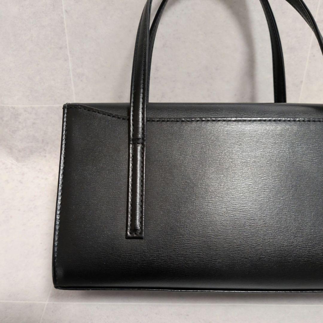 美品】土屋鞄 レクタカリス レザー フォーマルバッグ 黒 ハンドバッグ