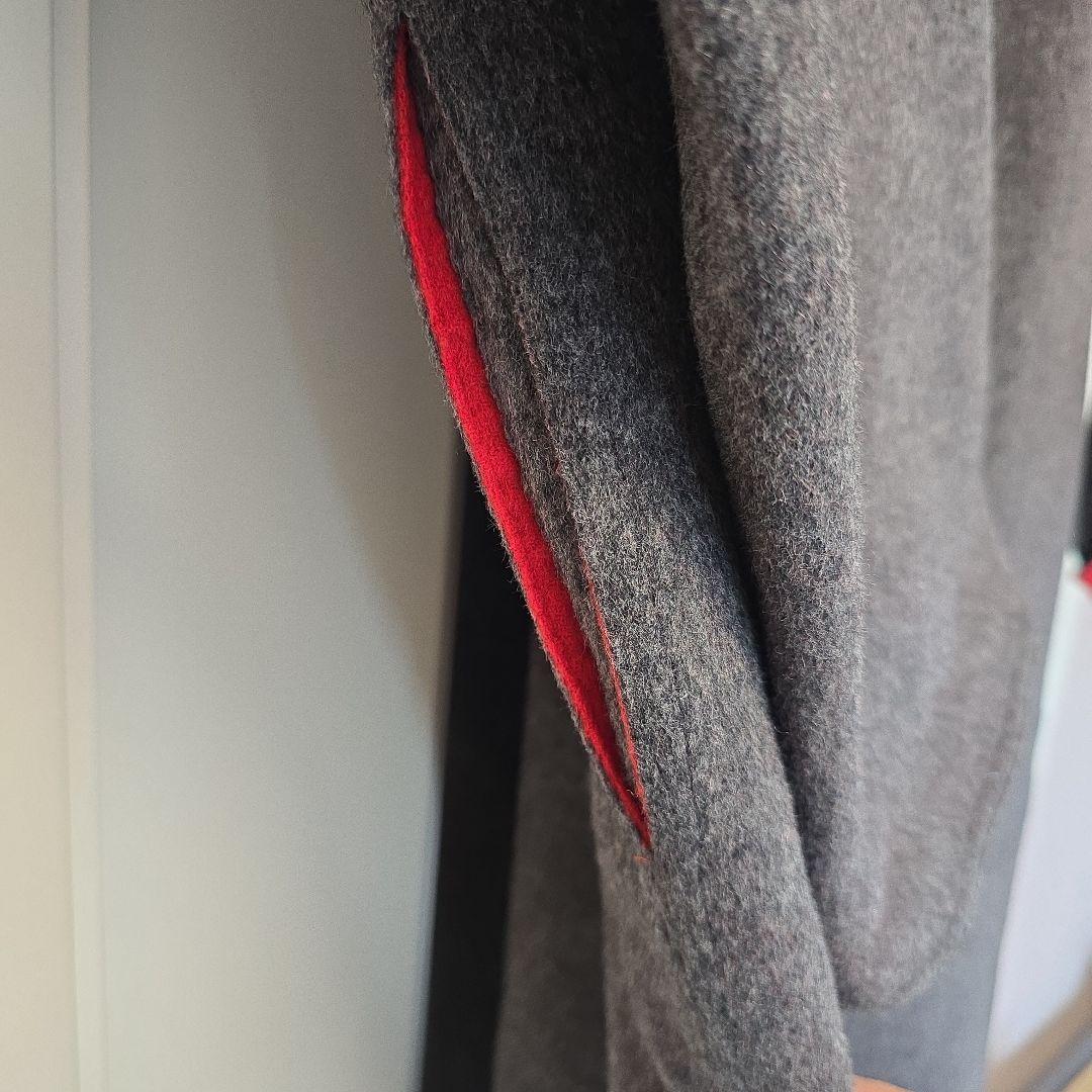 ❤️ヴィンテージ❤️Leilianレリアン ウールリバーコート グレー 赤 9