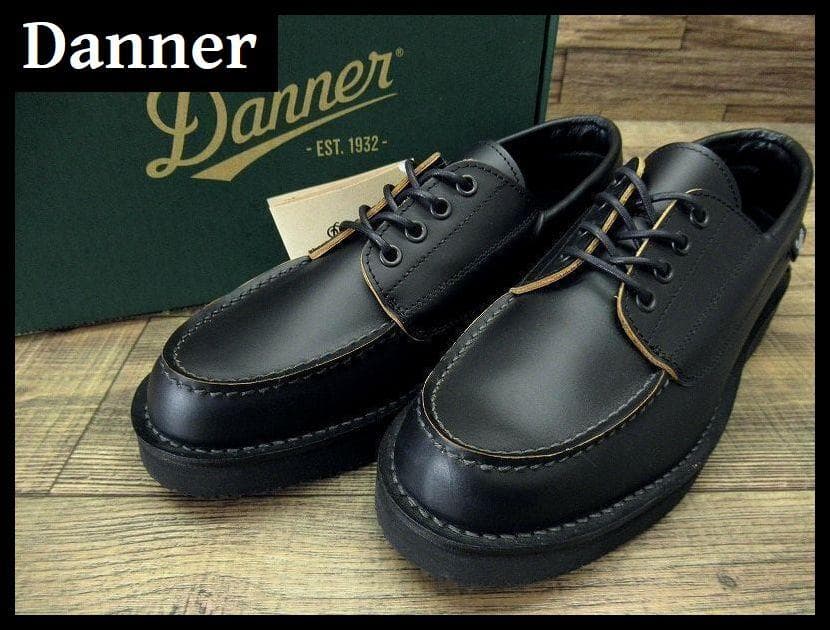 専用 ダナー ブローガン 茶芯 モカシン レザー シューズ 黒 25.5 ②