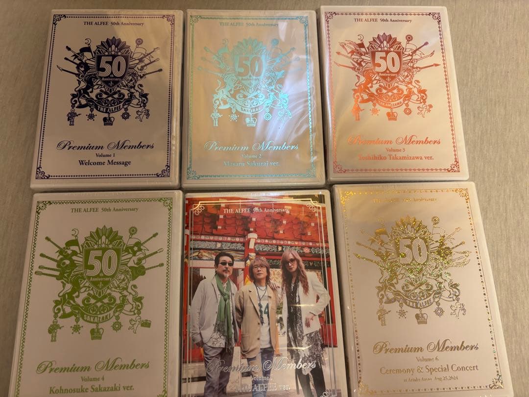 THE ALFEE DVD Premium Members 全６巻と引き出物 アルフィー 限定DVD THE ALFEE 45th Anniversary Premium Members DVD1