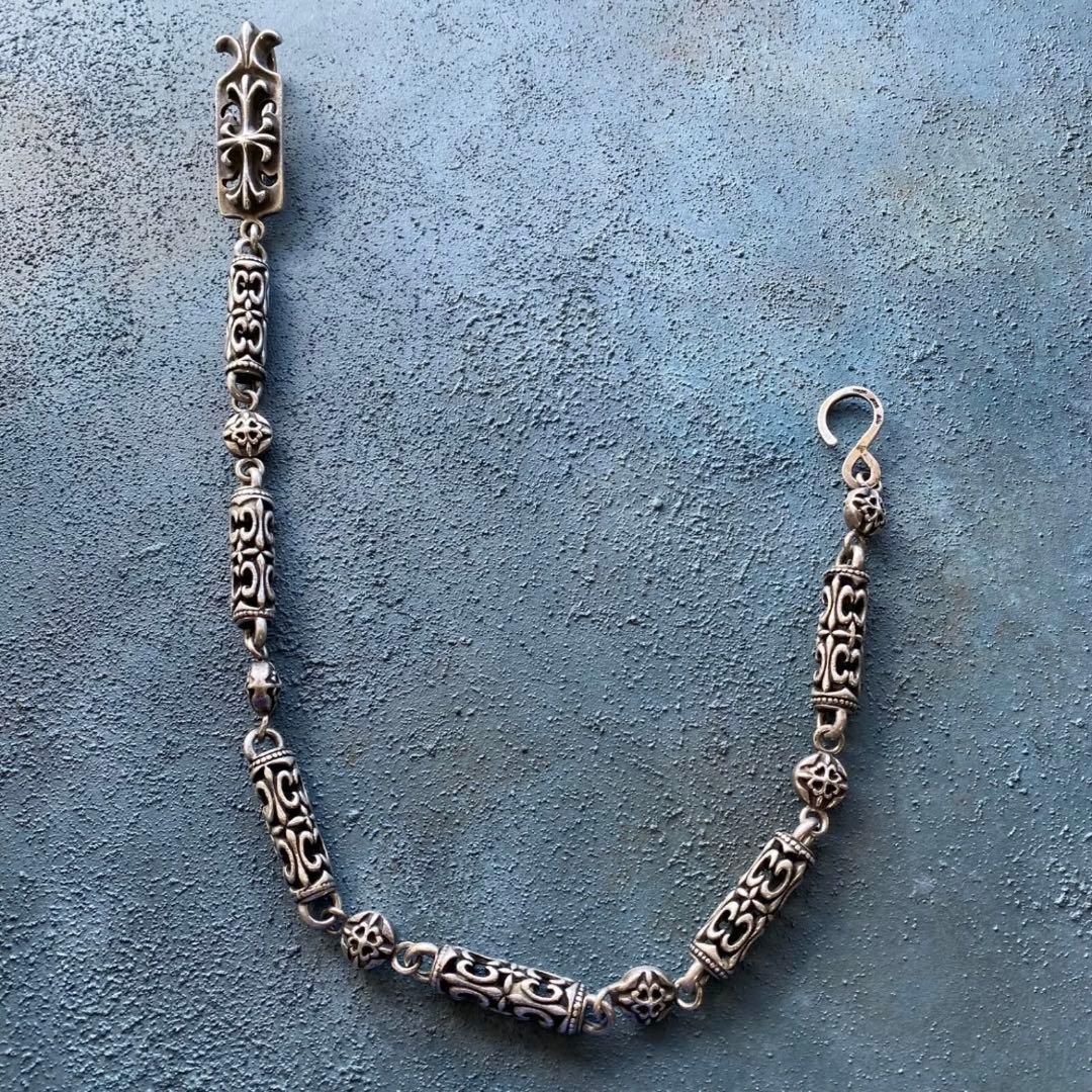 A&G エーアンドジー ウォレットチェーン ビンテージ シルバー925 55cm