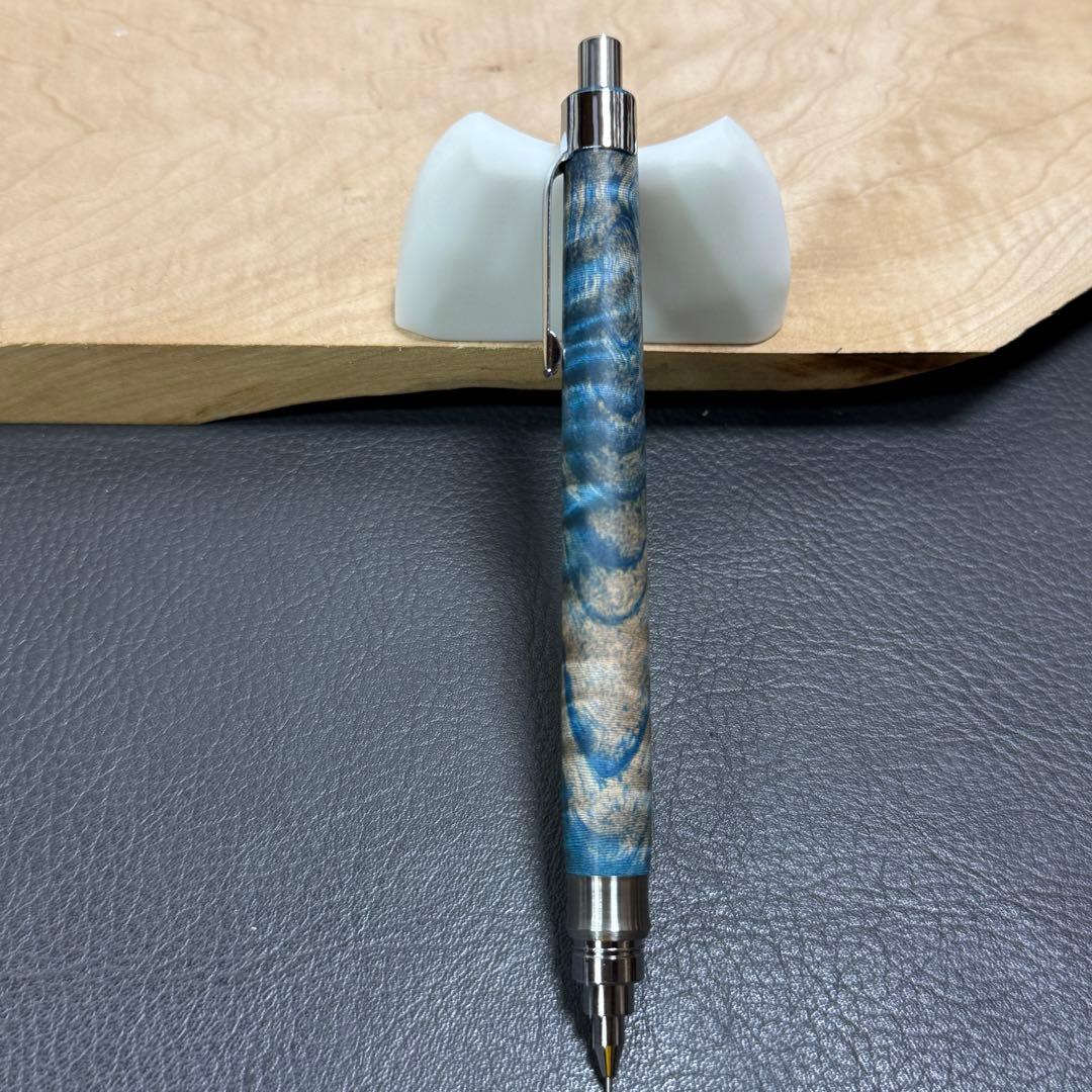 168栃トラ杢スタビ 木製シャーペン 最強低重心R② ステンレス