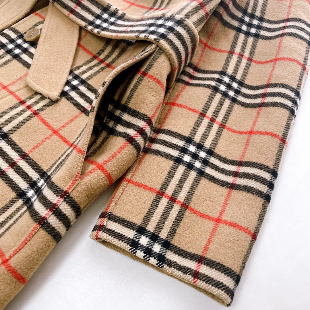 希少✨バーバリー ノバチェック ロングコート リバーシブル ウール